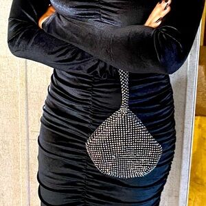 Small black velvet dress. Homecoming